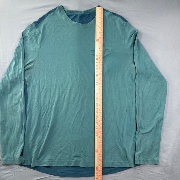 Lululemon In Your Element Long Sleeve Baseball T-Shirt Men's XL Teal Athleisure - Picture 5 of 9